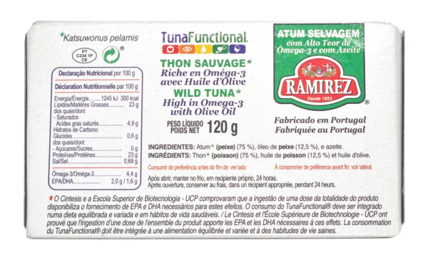 Ramirez Tuna Functional vad tonhal filé halolajban, 120 g